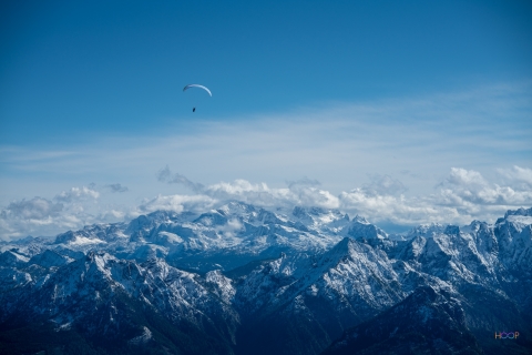 The paraglider in the Alps.